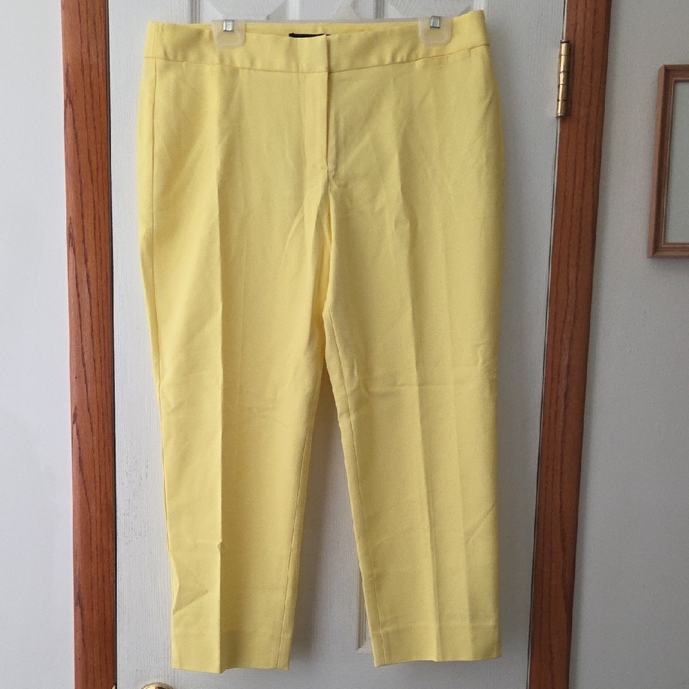 Talbots Women's Cropped Pants in Bright Yellow